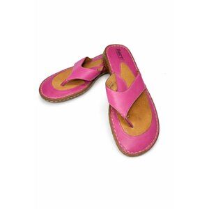 Born Women's Leather Thong Flip Flop Hot Pink Sandals, Sz 10